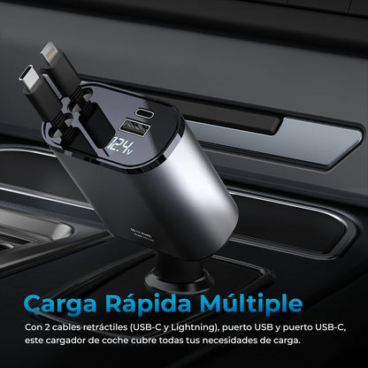 Turbo Ninja® - Cargador para Carro 4 en 1